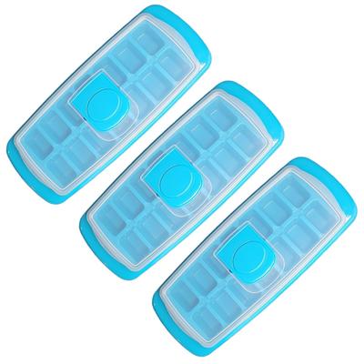 Handy Housewares Anti-Spill 14-Cubes Covered Ice Cube Tray with Easy Flip and Fill Lid