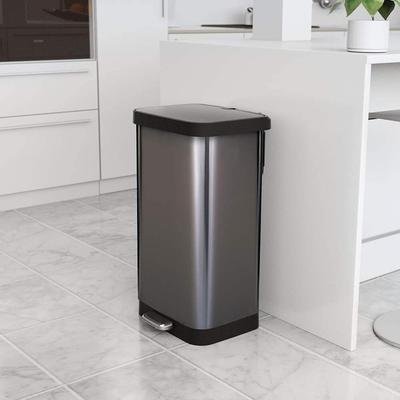 20 Gallon / 75.5 Liter Extra Capacity Stainless Steel Step Trash Can with CloroxTM Odor Protection