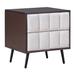 Storage Nightstand Accent End Table Sofa Side Table w/ 2 Linen Drawers