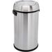 Round Stainless Steel Trash Can with Swing lid - 65 Liter