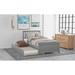 Upholstered Bed Frame, Aaldult Twin Size Platform Bed with Trundle & Headboard, No Box Spring Neede for Youth People Bedroom