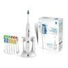 Pursonic S430 Smartseries Electronic Power Rechargeable Sonic Toothbrush With 40 000 Strokes Per Minute 12 Brush Heads Included (White)