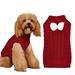 CSCHome Dog Puppy Sweater Cat Outfit Soft Warm Turtleneck Sweater Knitwear with Bow Tie for Daily Christmas Home Dress