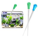 KYAIGUO Fish Tank Cleaner Feeder 2 PCS Waste Cleaner for Fish Tank Manual Cleaner Water Changer Fish Bowl for Coral/Anemones/Eels/Turtle