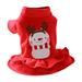 ASFGIMUJ Dog Clothes Girl Fall Pet Clothing Dog Cat Clothing Christmas Holiday Snowman Santa Red Dress Little Boys Puppy