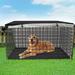 Home Storage And Organization Dog Kennel Cover Dog Kennel Cover For Large And Medium Dogs Uv Protective Oxford Fabric Pet Kennel Cover With Mesh Window Black 94X61X63.5Cm