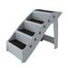 Pet Stairs ? Safe and Durable Indoor or Outdoor Ramp with 4 Step Design ? Cat or Dog Steps for Home and Vehicle by PETMAKER (Gray)