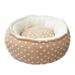 Plush Round Pet Bed Dog Cat Bed Autumn Winter Washable for Cats or Small Dogs Sleeping Snooze Dog Beds Pet Cat Nest for Cats Coffee