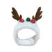 Pet Christmas Hat Cats Headband White Festival Head Accessories with Adjustable Chin Strap Dogs Headwear Xmas Cats Dogs Hat M