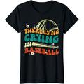 Retro Groovy There Is No Crying In Baseball Funny Men Women T-Shirt