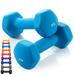 Fitness Alley Neoprene Dumbbell Pairs Set Coated for Non Slip Grip - Hex Dumbbells Weight Set - Neopren