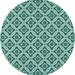 Style Haven Floral Lattice Green/ Blue Indoor Outdoor Rug (7 10 Round)