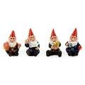 Gnome Assortments 4 Pc - Miniature Gnomes - Garden Gnomes - Small Gnomes - Assortment Of Gnomes - Garden Gnomes (Micro 1 Gnomes)