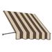 Awntech 4.375 ft Santa Fe Fixed Awning Acrylic Fabric Brown/Tan Stripe