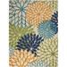 HomeRoots 7 x 10 ft. Multi Color Floral Indoor & Outdoor Area Rug - Multi Color - 7 x 10 ft.