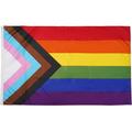 Progress Pride Rainbow Flag 2x3ft- LGBT Community Gay Pride Lesbian Transgender Bisexual Flags Banner UV Fade Resistant for Indoor Outdoor (Progress Flag 2x3ft)