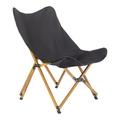 Black 56*50*86cm Camping Chair Aluminum Frame 600D Khaki Oxford Cloth 100kg Imitation Wood Grain Spray Paint Butterfly Chair N001 Folding Outdoor Camping Chair Portable Stool for Fishing Picnic BBQ