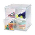 Sparco Removeable Storage Drawer Organizer - 6 Height X 6 Width X 6.8 Depth - 4 Drawer[s] - Clear (SPR82977)