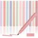 CNKOO 12 Pcs Aesthetic Highlighters Assorted Colors Cute Highlighters Set with Soft Chisel Tip No Bleed Dry Fast Easy to Hold Aesthetic Pens for School Office Supplies