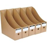 CNKOO 5Pcs Magazine Files paper office supplies storage file box Corrugated Cardboard Magazine Box Standing Folder Archive Magazine Files Recycled Cardboard for Catalogues and Magazines