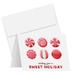 2024 Wishing You A Sweet Holiday! Red and White Xmas Candies Greeting Cards & Envelopes for Christmas New Year s Gifts Presents Blank Inside | 4.25 x 5.5 (A2) | 10 Cards and 10 Envelopes per Pack