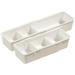 LADAEN Plastic Drawer Storage Bins Adjustable Kitchen Drawer Organizer for Pantry and Home Organization Narrow