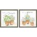 Great Art Now Let it Grow A by Cynthia Coulter 2 Piece Framed Art Set Each 13 W x 13 H