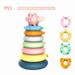 DEELLEEO 7 Rings Stacking Rings Soft Toys for Babies 6 Months and up Old Girls Boys - Toddlers Sensory Educational Montessori Baby Blocks - Developmental Teething Learning Stacker