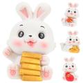 FRCOLOR 4Pcs Cartoon Rabbit Toys Desktop Rabbit Car Rabbit Decors Small Bunny Toys Rabbit Toys for Kids