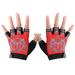 Children Gloves Half Finger Kids Cycling Biking Riding Running Gloves Boy s Girl s Outdoor Sports Accessory -Size M (Red)