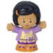 Replacement Part for Fisher-Price Little People Playset - HBW70 ~ Girl Baker Wearing Yellow Apron with Cupcake Pink Outfit and Clip in Black Hair Figure ~ Works Great with Any Little-People Playset