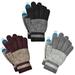 3 Pairs Kids Winter Gloves Touchscreen Warm Knit Gloves Outdoor Sports Children Cold Weather Gloves for Boys Girls Toddler 6-8 Years Old