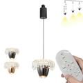 FSLiving 8W Adjustable Height Track Pendant Light J-Type Retractable Lift Remote Control with Dimmable Smart Led Light Adjustable Length for Decor Kitchen Island Dining Room Pearlyblack - 1 Pack