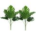 ZDWQFA 2Pcs Monstera Plants Palm Leaves Faux Turtle Leaf Fake Tropical Large Palm Tree Leaves Imitation Leaf Artificial Plants for Home Kitchen Party Flowers Arrangement Wedding Decorations