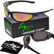 Ridgeline Foam Padded Motorcycle Sunglasses Various Frame and Lens Options Frame Color: Black Lens Color: Gray GT Red Mirrored