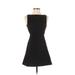 Club Monaco Casual Dress - Mini Crew Neck Sleeveless: Black Solid Dresses - Women's Size 00