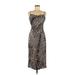 Re:named Casual Dress - Midi: Brown Leopard Print Dresses - Women's Size Medium
