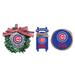 The Memory Company Chicago Cubs Three-Pack Wreath, Sled & Circle Ornament Set