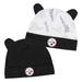 Infant Black/White Pittsburgh Steelers Baby Bear Cuffed Knit Hat Set