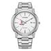Men's Citizen Watch Silver Carthage Firebirds Eco-Drive White Dial Stainless Steel
