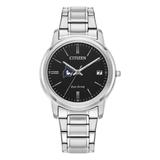 Women's Citizen Watch Silver Westfield State Owls Eco-Drive Black Dial Stainless Steel