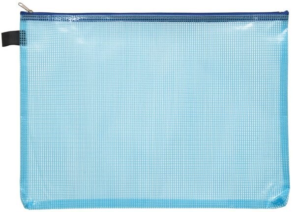 FolderSys Kleinkrambeutel A5 transparent blau mit farbigem Reißverschluss Image