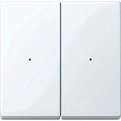 Merten System M Wippe zweiteilig, Schalter/Dimmer, aktivweiß, glänzend, ohne ISO Aufdruck, Kontrollfenster/Lichtauslass Image