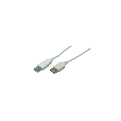 LogiLink Kabel USB 2.0 Verlängerung A Stecker -> A Buchse, grau, 5m 1 Stück Image