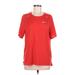 Nike Active T-Shirt: Red Solid Activewear - Women's Size Medium