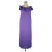 24seven Comfort Apparel Cocktail Dress: Purple Dresses - Women's Size 2X