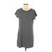 Lands' End Casual Dress - Shift: Black Print Dresses - Women's Size Medium