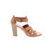 REPORT Heels: Tan Print Shoes - Women's Size 9 - Open Toe