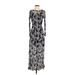 Belle + Sky Casual Dress - Sheath: Black Floral Dresses - Women's Size X-Small