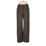Calvin Klein Collection Wool Pants - Mid/Reg Rise Boot Cut Boot Cut: Brown Bottoms - Women's Size 8